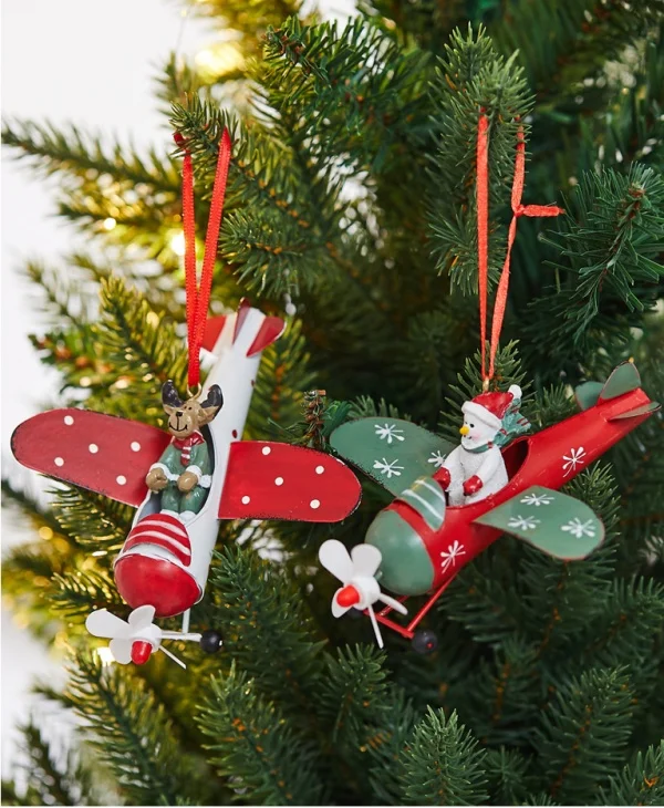 Christmas Iron Decorations Small Mailbox Santa Claus Elk Pendant Holiday Snowman Ornaments