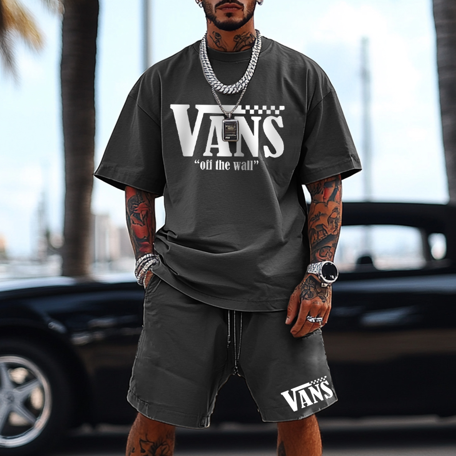 Outdoor Brand Print Oversized Set / TECHWEAR CLUB / Techwear