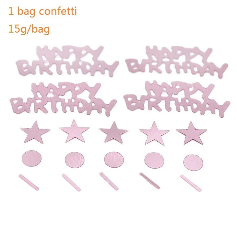 Rose Gold 21st Birthday Party Decoration Happy Birthday Balloons Banner Popcorn Boxes Garland for 21 Years Old Party Supplies