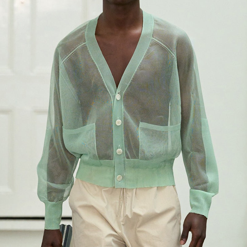 Men's Sheer Knit Outerwear