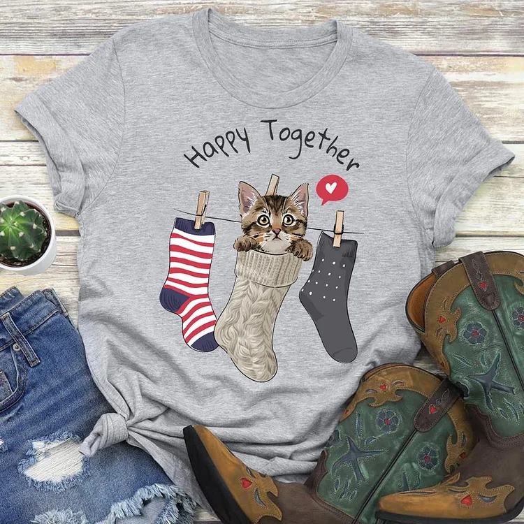 Happy together T-shirt Tee - 01592-Annaletters
