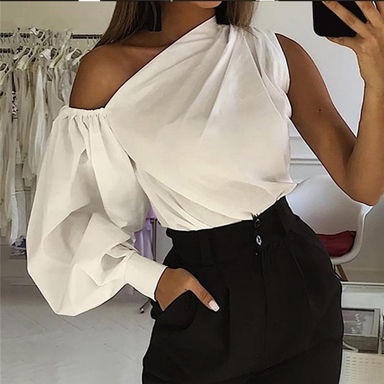 Sexy Off Shoulder Women Office Shirts Celmia Fashion Long Sleeve Blouse Casual Loose Tops Lady Elegant Blusas Plus Size Femme - BlackFridayBuys