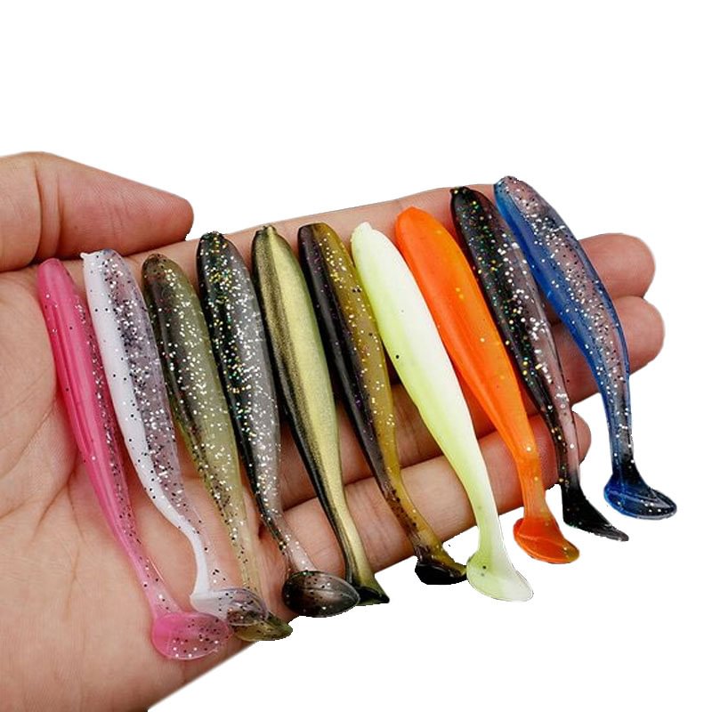 10pcs Lot Soft Lures Silicone Bait 7cm 2g Goods For Fishing Sea Fishing Pva Swimbait Wobblers Artificial Tackle