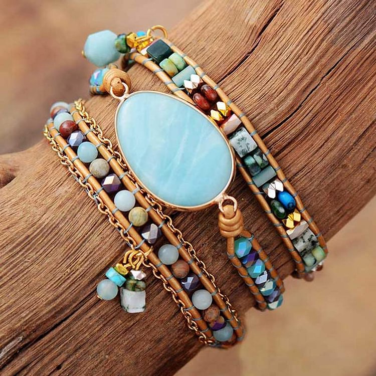 Amazonite Natural Stone Beaded Bracelet