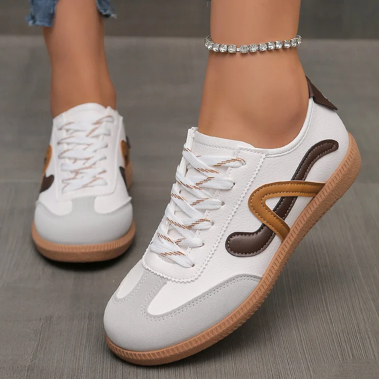 Training Shoes Women's Shoes Flat White Shoes Retro Shoes Casual Sports Sneakers 1688 Stunahome.com