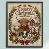 Farm Holiday DIY 11CT 3 Strand Stamped Cross Stitch Kit for Adults 40x50cm tapestrymarket