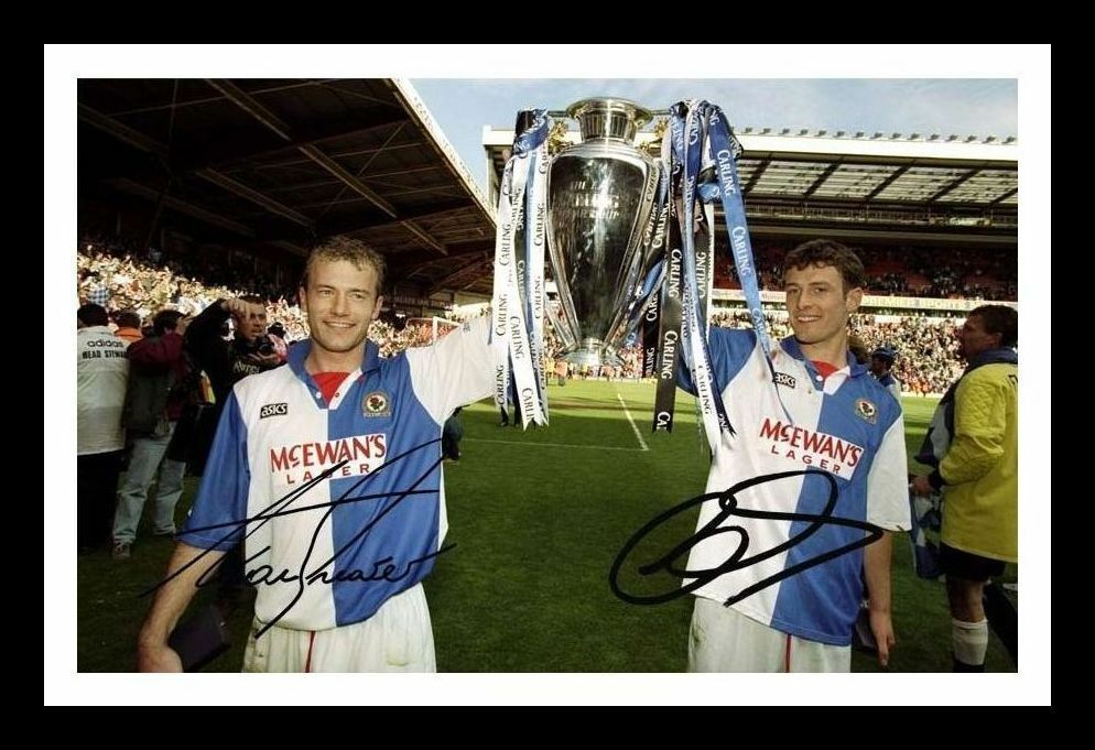 Chris Sutton & Alan Shearer - Blackburn Rovers Autograph Signed & Framed Photo Poster painting