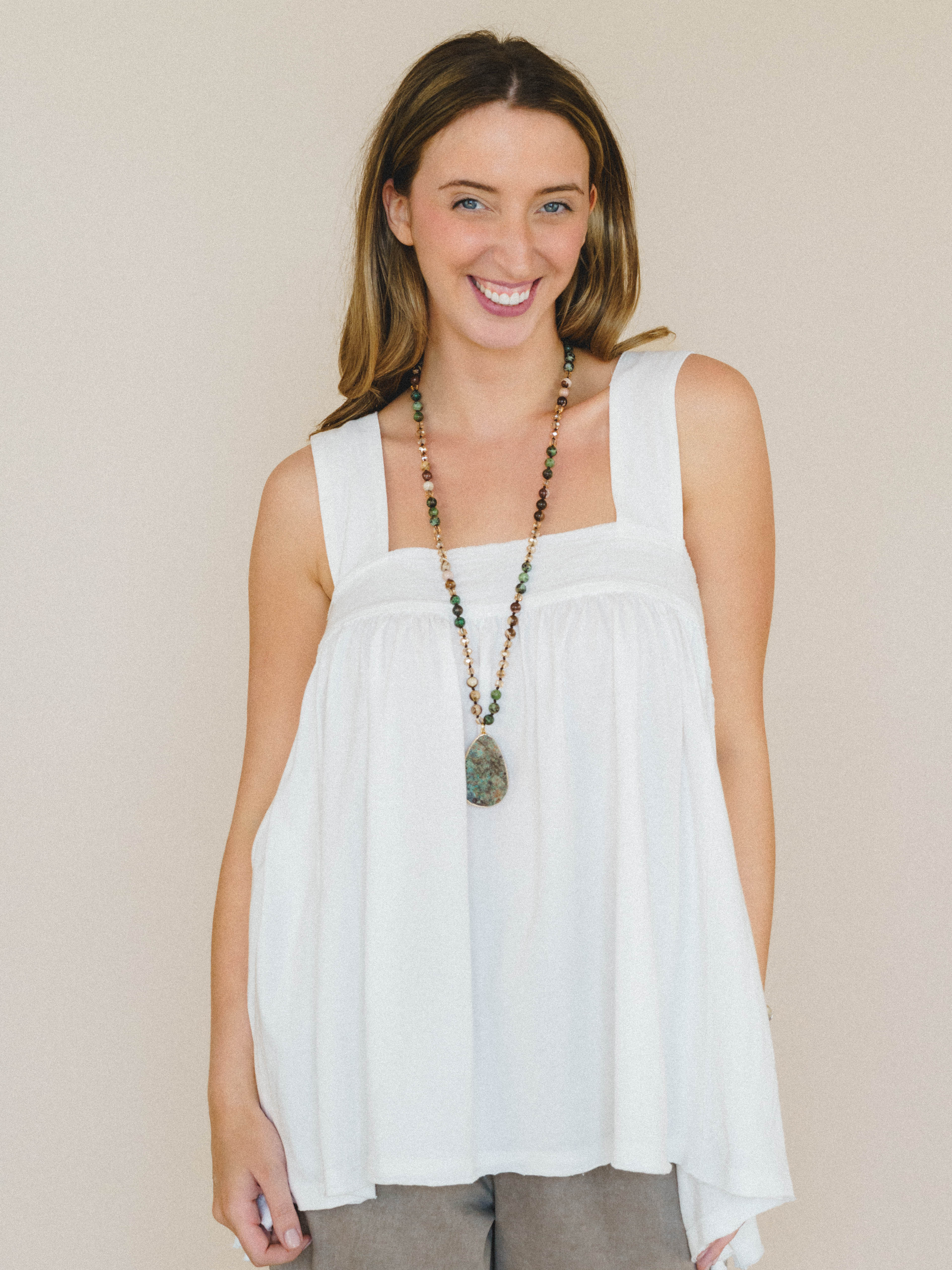Here for the Sun Top   - White
