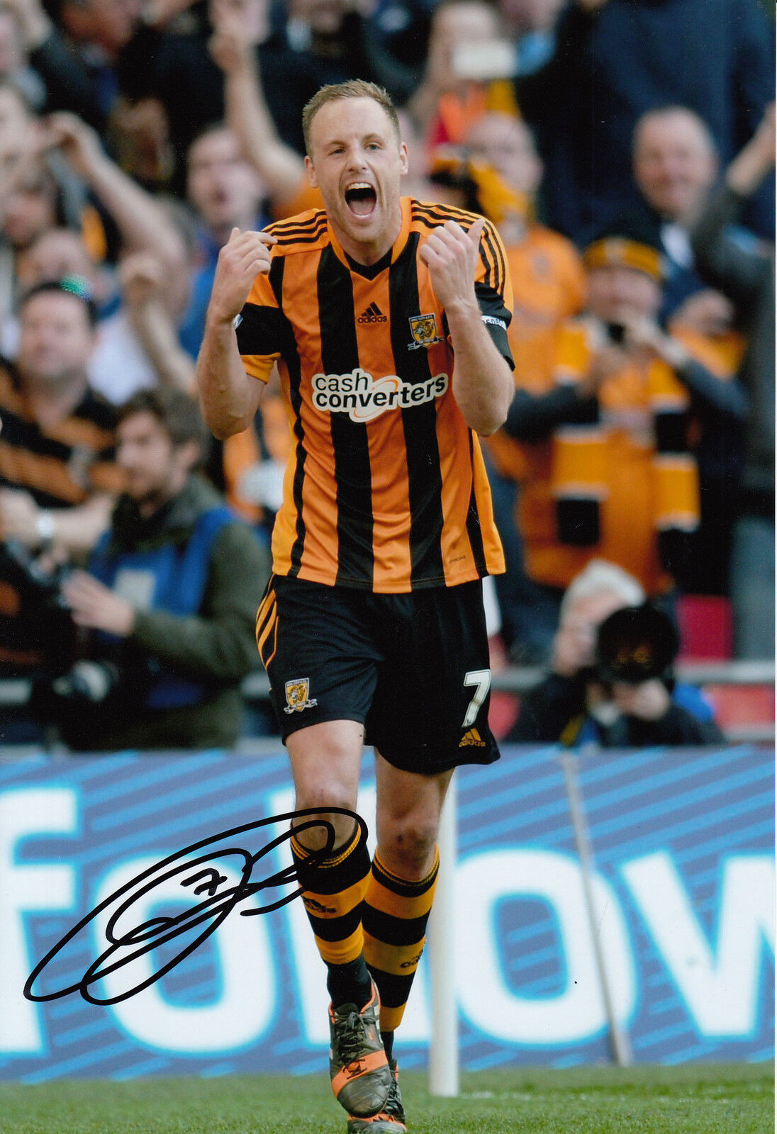 Hull City Hand Signed David Meyler 12x8 Photo Poster painting 1.