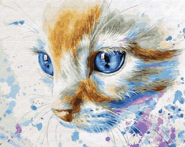 

Blue Eyes Cat – Paint By Numbers - 40*50CM, 501 Original