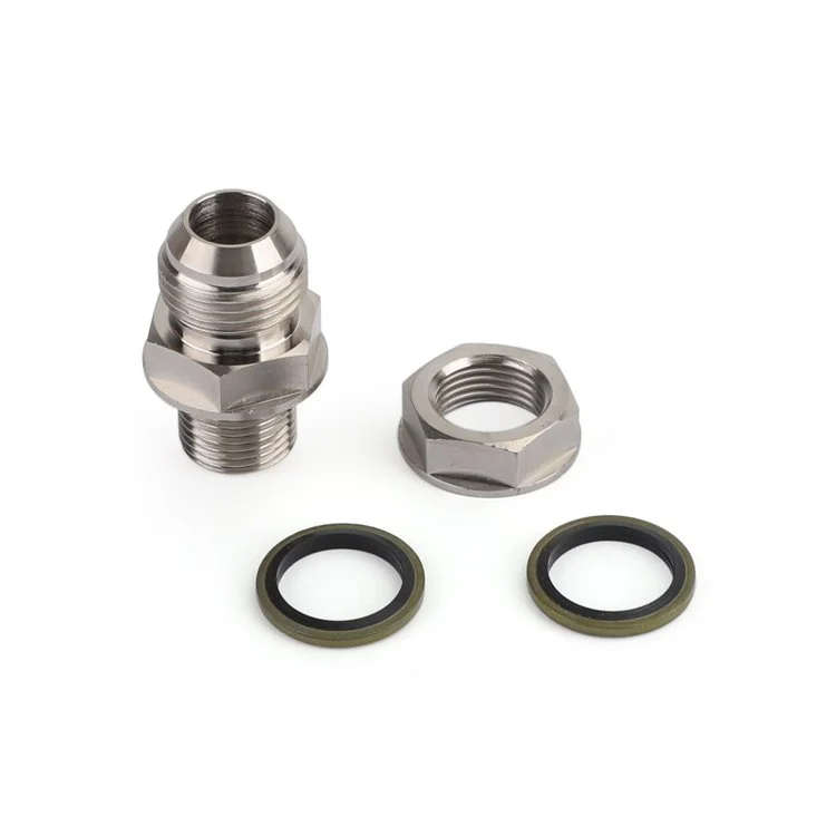 Garlaven Turbo Oil Pan Sump Return Drain Adapter Bung Fitting 10AN to M18x1.5 Silver Generic