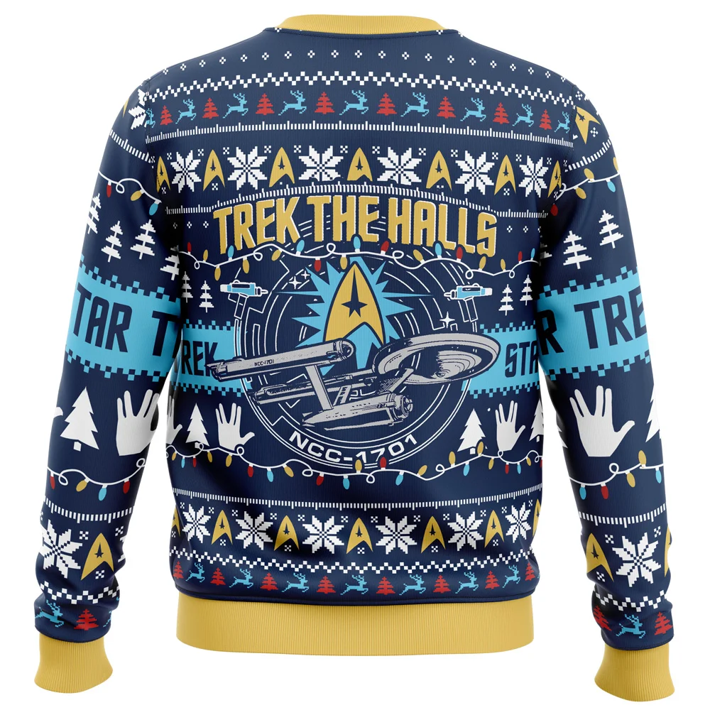 Trek The Halls Star Trek Ugly Christmas Sweatshirt