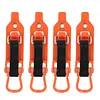 4 Pcs Shovel Mount Quick Release Metal Rubber Clamps for Roof Rack