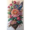 (Grande Taille) Fleurs Et Oiseaux-Peinture Diamant Ronde Compl&egrave;te-40*70CM