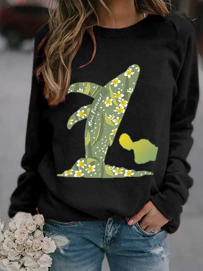 Women's Maui Forever Print Sweatshirt