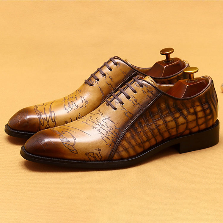 DANRRIO Engraved Design Business Oxford Shoes DANRRIO.COM DANRRIO