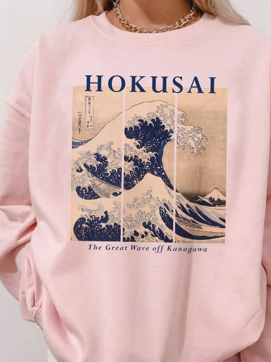The Great Wave Off Kanagawa Printed Sweatshirt / DarkAcademias /Darkacademias