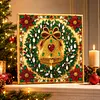 Xmas Wreath Framed Special Shape Diamond Painting Kit 25x25cm