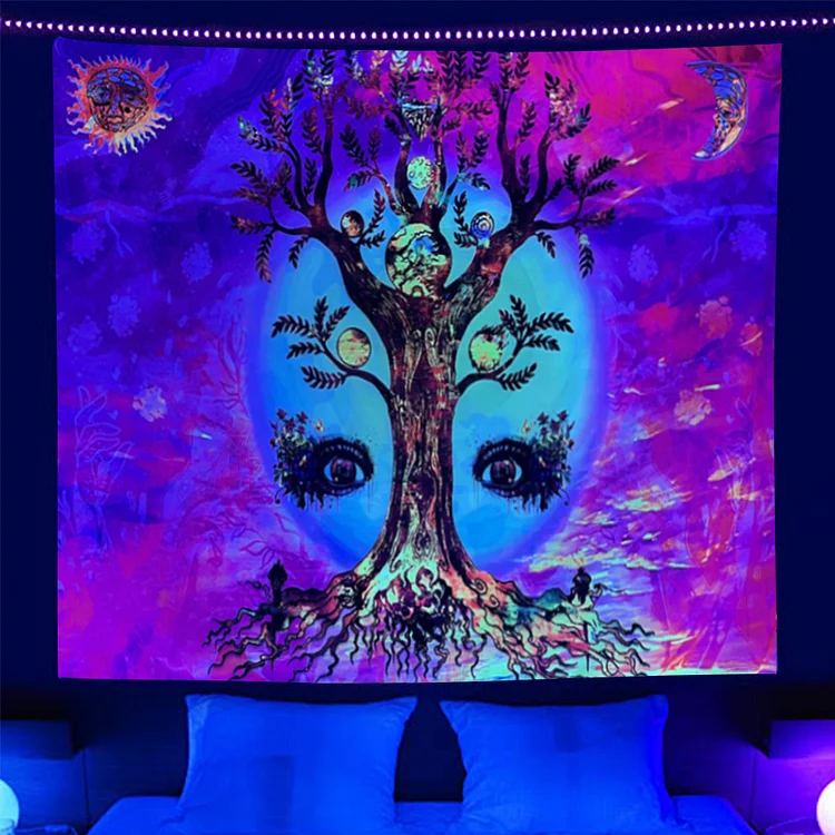 Tree of life - Black Light Tapestry
