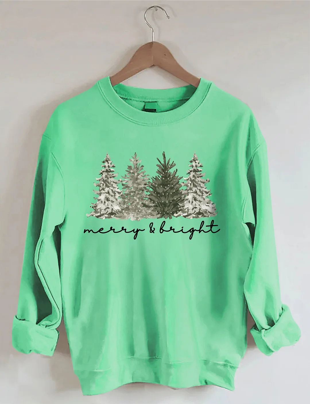 Merry & Bright Christmas Tree Sweatshirt