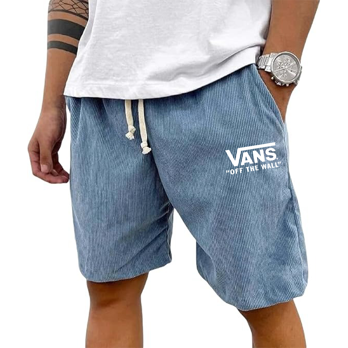 Men's Vintage Outdoor Corduroy Surf Pocket Casual Shorts Boardshorts / TECHWEAR CLUB / Techwear