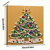 (25x25cm)DIY Pearl Painting Xmas Framed Handmade Pearl Material Art Kit Living Room Decor