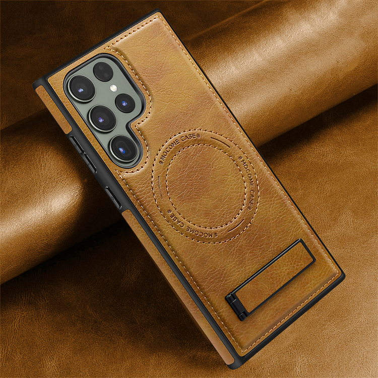 Luxury Leather Magnetic Holder Phone Case