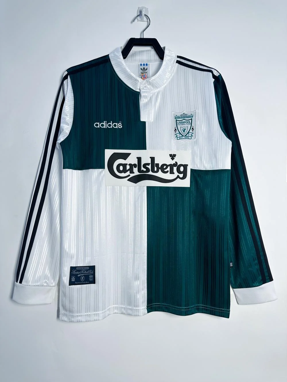 1995/1996 Retro Liverpool Away Football Jersey Long Sleeve