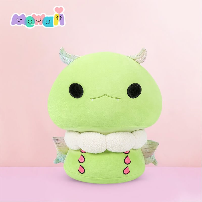 Mewaii Famille Champignon Ver à Soie Kawaii Oreiller en peluche Jouet à écraser
