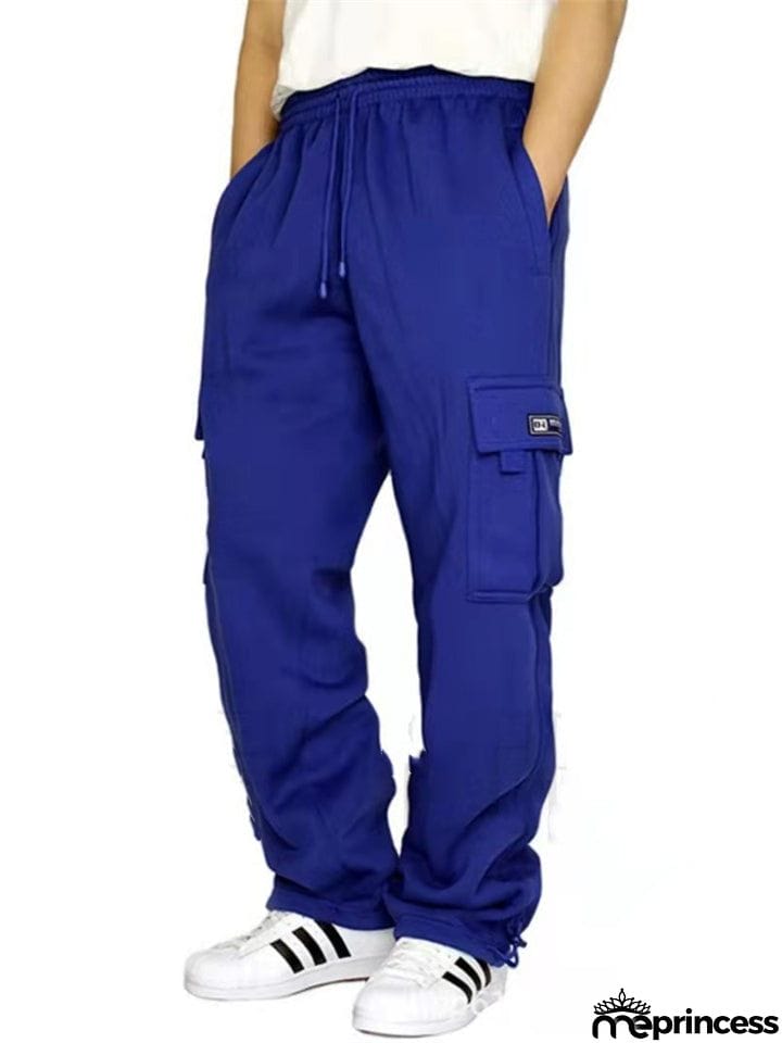 Men's Sports Style Cozy Loose Multi-Pocket Cargo Pants