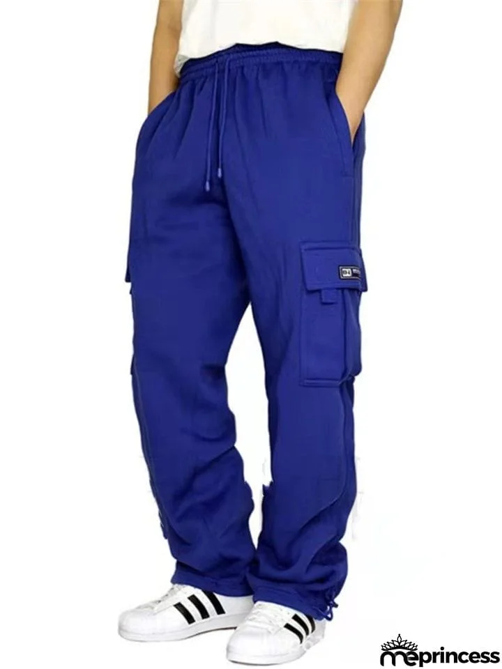 Men's Sports Style Cozy Loose Multi-Pocket Cargo Pants