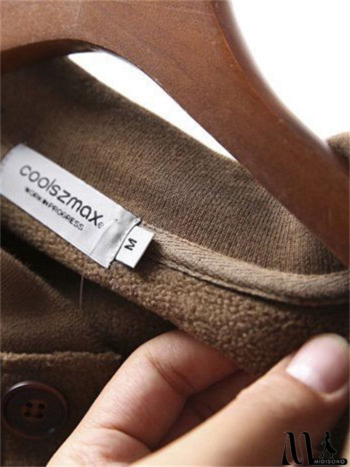 MidiSono - Men's Spring Stand Collar Long Sleeve Button Down Baseball Jacket