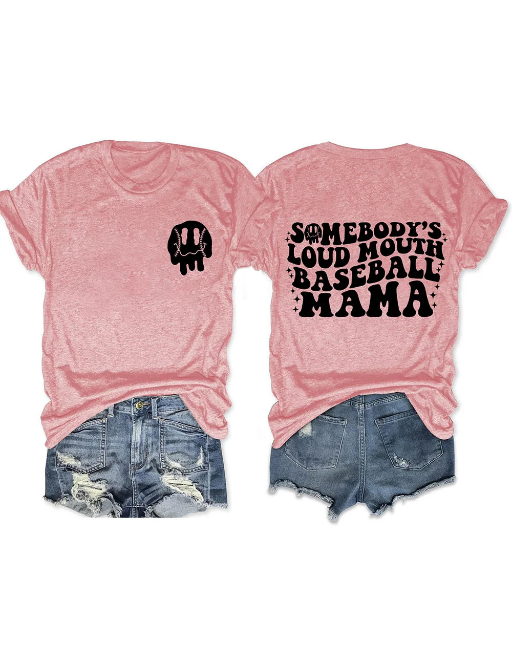 Somebody's Loud MOUTH Baseball Mama T-shirt