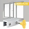 Door Window Lock Restrictor Adjustable Garage Frame Lock Alloy for Kids Pet Home