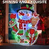 Peinture en diamant maison lampe de nuit de No&euml;l en LED de No&euml;l (bonhomme de neige couronne)