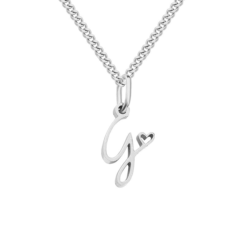 Stainless Steel Minimalist Plating Letter Solid Color Pendant Necklace