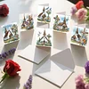 6pcs Diamond Painting Cross Church Greeting Card Set with Envelope Daily Wishing Cards for Birthdays Thanksgiving & Special Occasion
