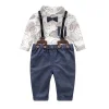 Baby Boy Formal Set Cotton Bow Gentleman Outfit 2 Pcs