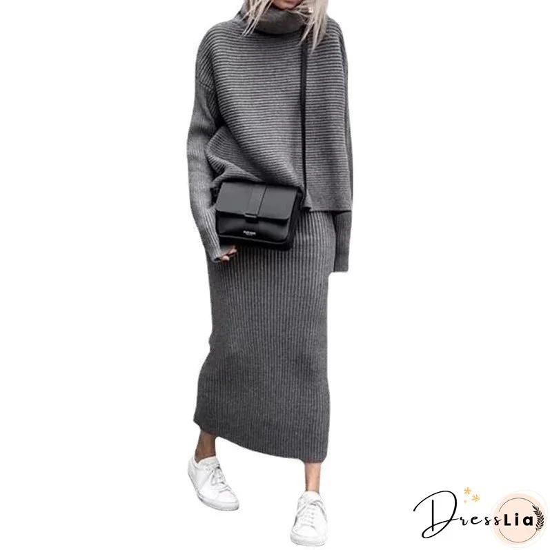 Women's Autumn Casual Loose Fashion Long Two-piece Suits