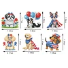 6Pcs Acryl Hunde - 5d DIY Handwerk Aufkleber Magnet