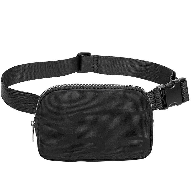 Unisex Basic Classic Style Solid Color Nylon Waist Bags
