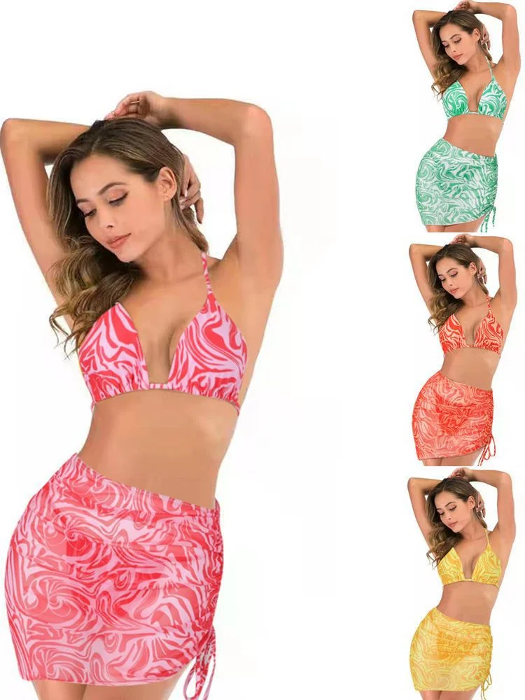 Women's Swimsuit Bikini Three Piece Set