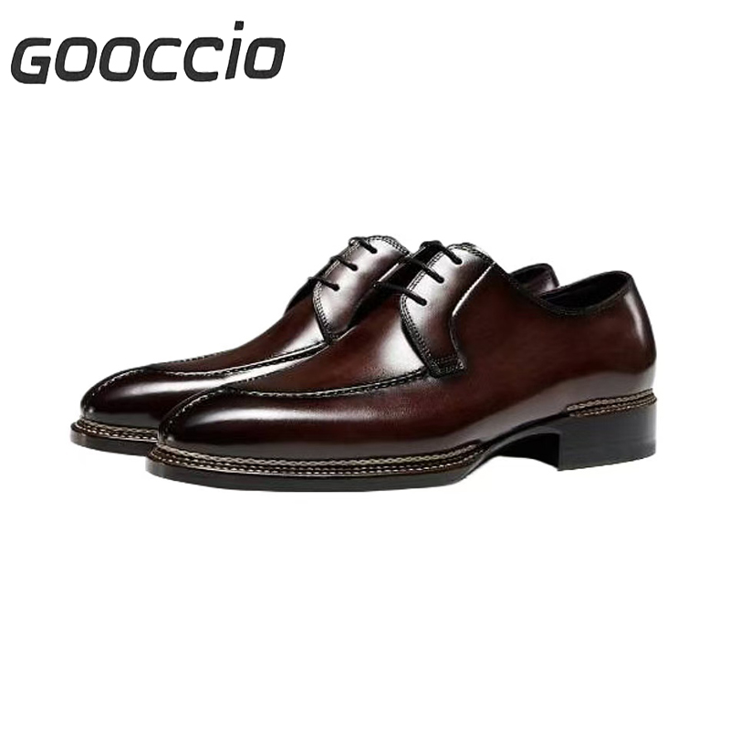 TF202 Luxury Museum Calf-Skin Dress Shoes/Derby Shoes For Men GOOCCIO   