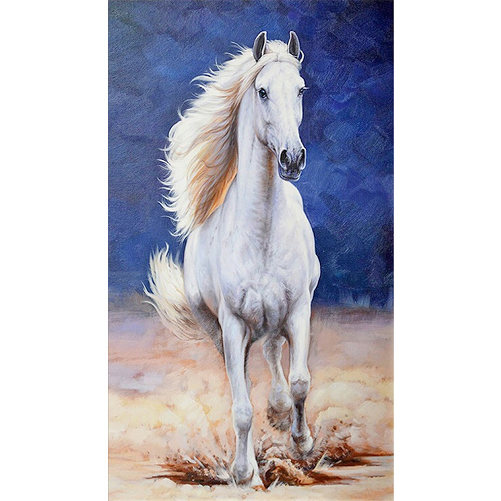 

White Horse - Square Drill Diamond Painting - 40*70CM (Big Size), 501 Original