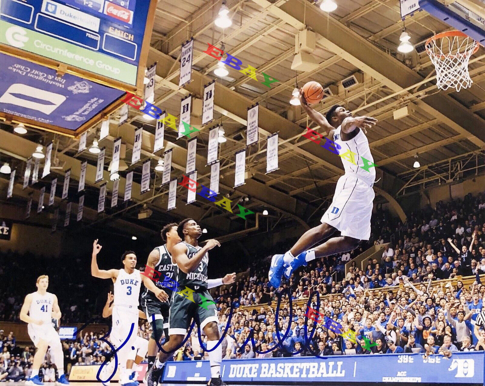 Zion Williamson Duke Blue Devils Signed Autographed 8x10 Photo Poster painting Reprint