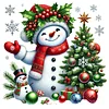 (40*40cm)Christmas Snowman - Full Round Drill Diamond Painting