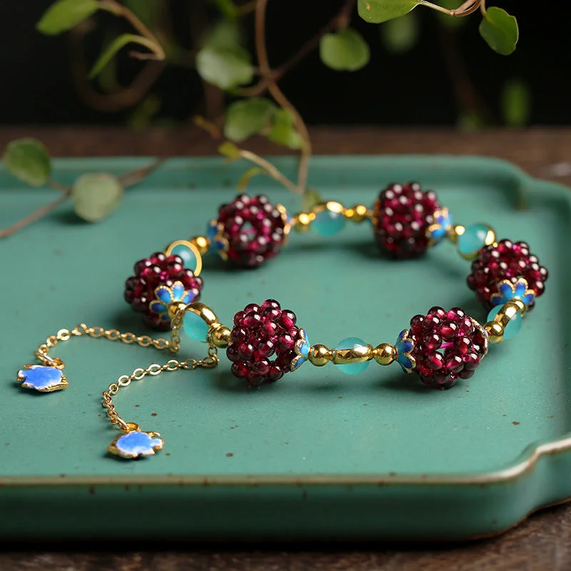 Natural Garnet Stone Bracelet