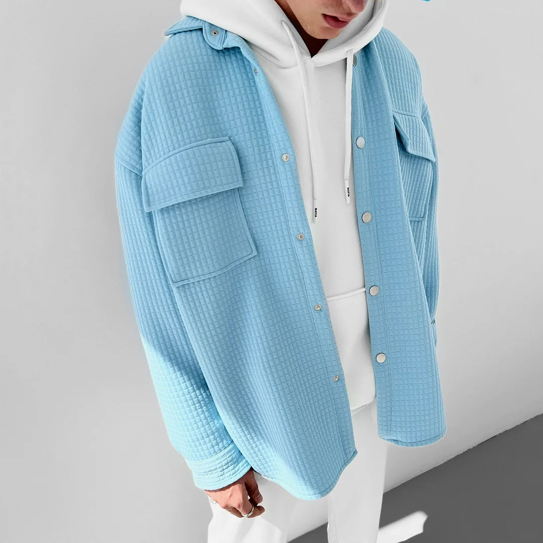 Oversize Waffle Shirt/Jacket、、URBENIE