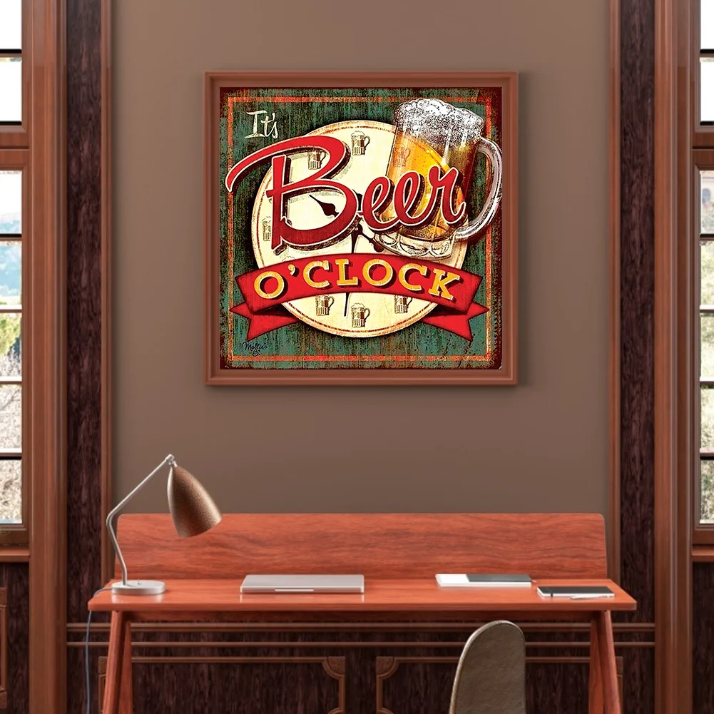 Diamond Painting - Full Round Drill - Beer Letters(30*30cm)