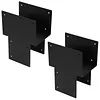 [US Local Warehouse] 2 Pack Pergola Brackets 6x6 (Actual 5.5x5.5in) Posts Caps Tie Brackets Galvanized Steels Gazebo Hardware Kit for Gazebos Deck & Porch Post To Beam